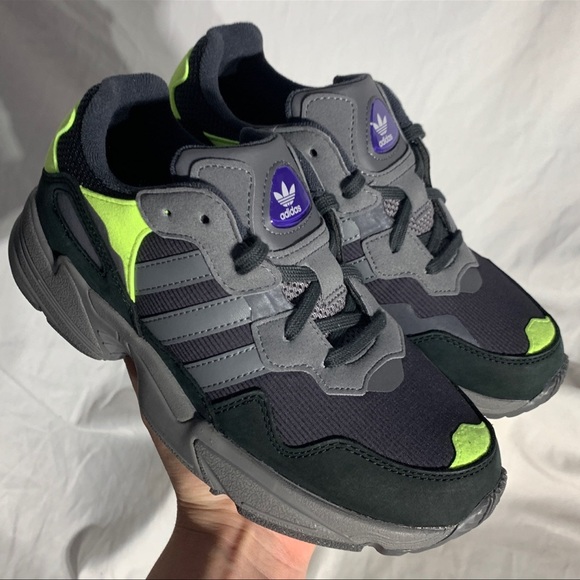 adidas Originals Shoes - Adidas Yung 96 Carbon Solar Grey Black Shoes New Womans Sizing